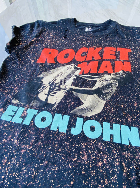 ELTON JOHN Upcycled Band Tee