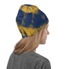 Tie Dye Infinity Mask Face Covering in Blue & Gold