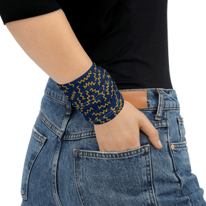 WV Blue & Gold Infinity Mask Wristband 