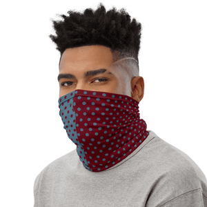 Infinity Mask Face Covering in Blue & Burgundy Dots