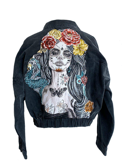 DARK ROMANCE Upcyled Denim Jacket