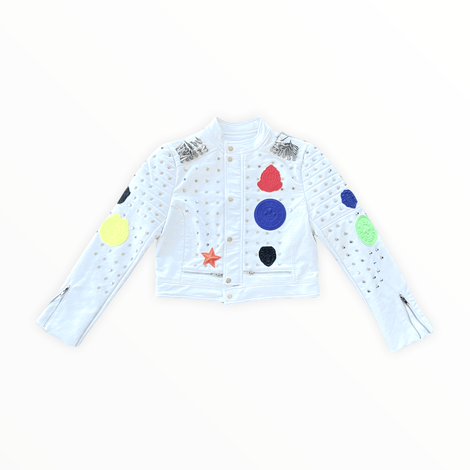 EYES ON ME Faux Leather Jacket