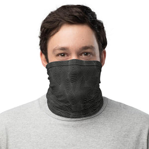 Infinity Mask Face Covering in Black Geometric Design