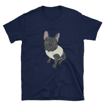 HipsterPups Frenchie Face T-Shirt. Multiple Colors.