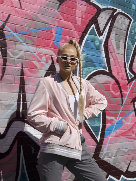 Bomber Jacket in Cotton Candy Pink