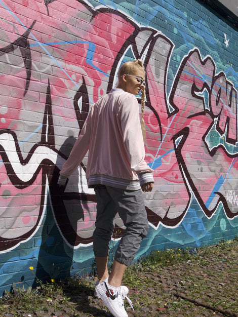 Bomber Jacket in Cotton Candy Pink