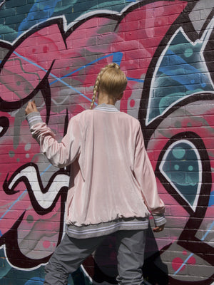 Bomber Jacket in Cotton Candy Pink