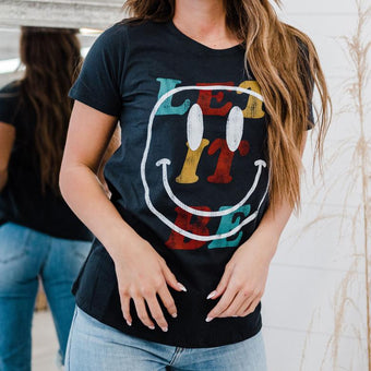 LET IT BE Smiley Graphic Tee