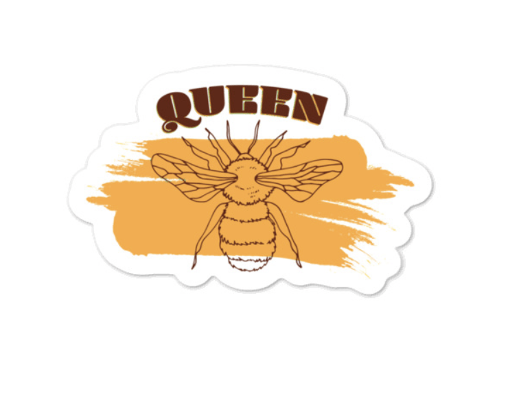 QUEEN Bee Kiss-Cut Sticker