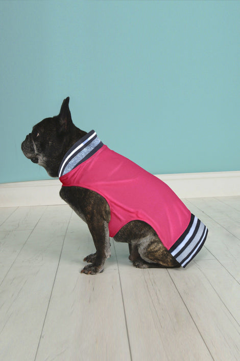 Hipster Pups Bomber Jacket in Pink 