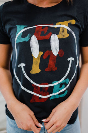 LET IT BE Smiley Graphic Tee