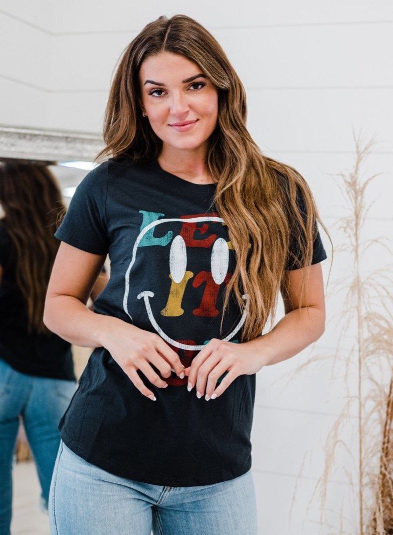 LET IT BE Smiley Graphic Tee