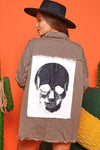 Skull Patch Frayed Jacket