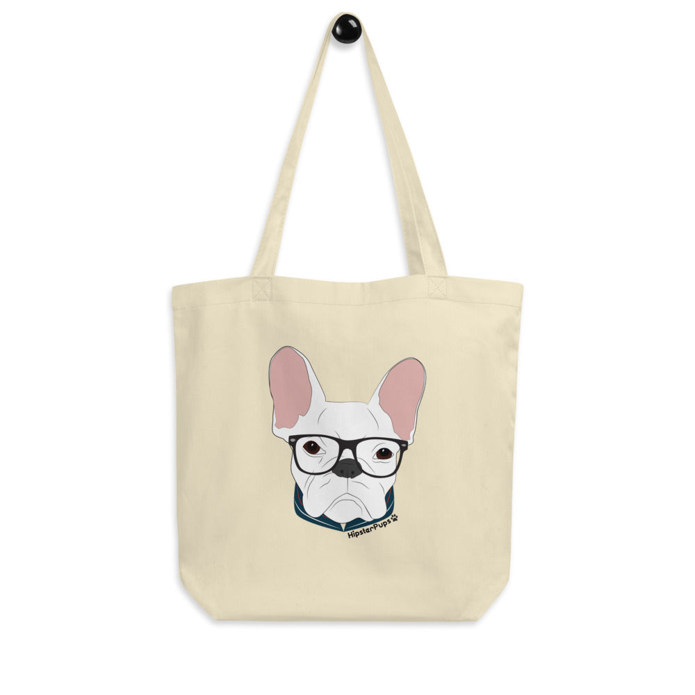 Hipster Frenchie Eco Tote Bag