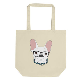 Hipster Frenchie Eco Tote Bag