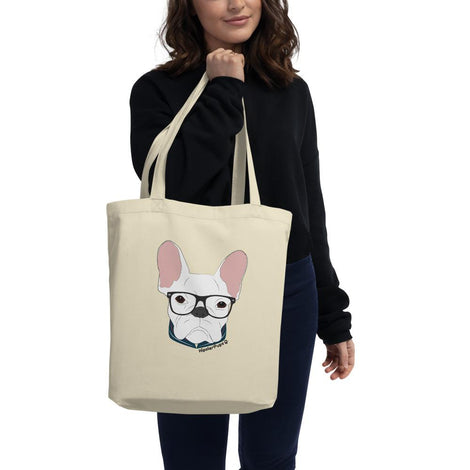 Hipster Frenchie Eco Tote Bag – HNYB