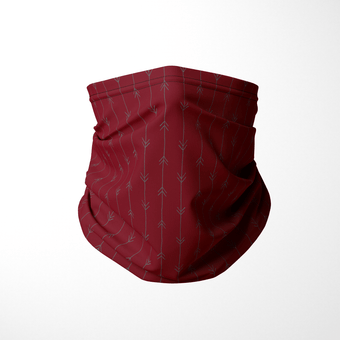 Infinity Mask Face Covering in Burgundy Arrow Design