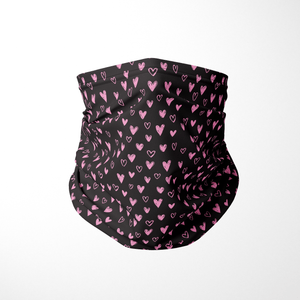 Infinity Mask Face Covering in Pink Hearts
