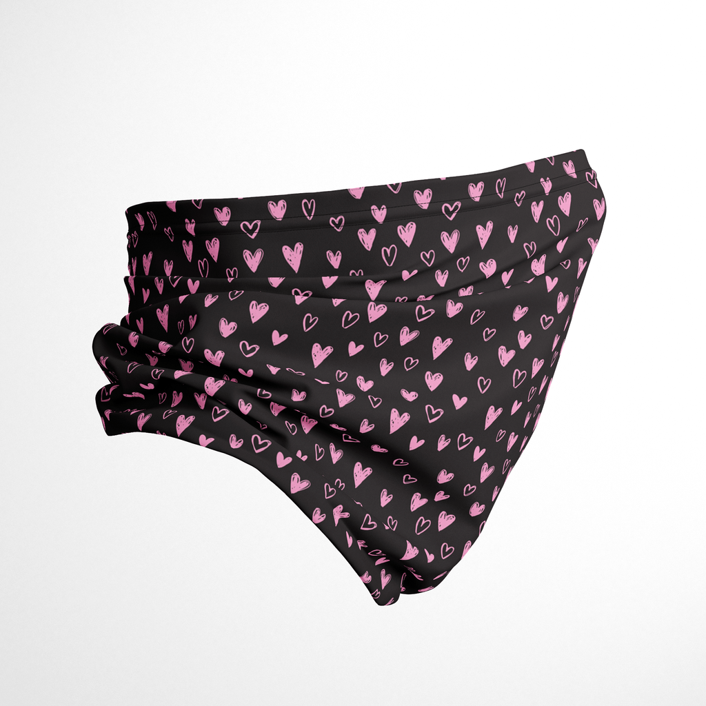 Infinity Mask Face Covering in Pink Hearts