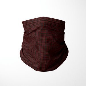 Infinity Mask Face Covering n Brick Red  Mesh Print 