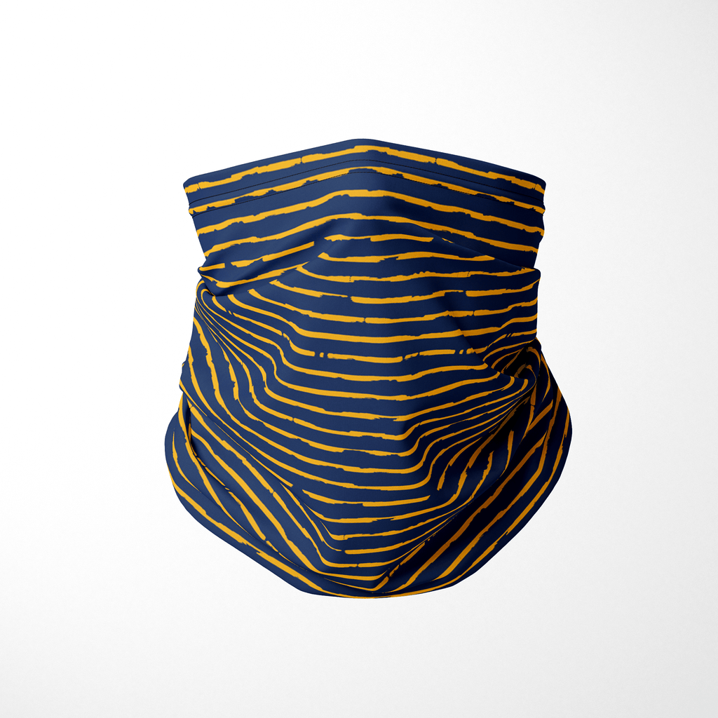 WV Blue & Gold Stripes  Infinity Mask Face Covering