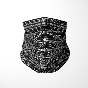 Infinity Mask Face Covering in Black & White Tally Print 