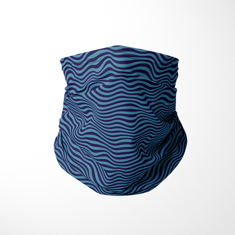 Infinity Mask Face Covering in Blue Waves