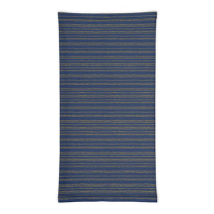Infinity Mask in Blue & Gold Micro Stripes