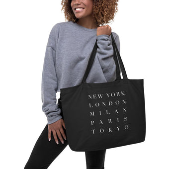 FASHION WEEK Cities Large Organic Tote