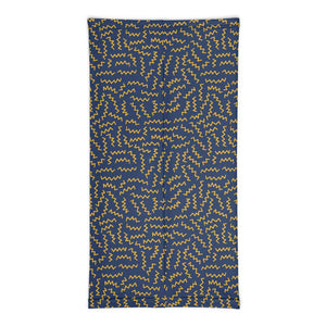 Infinity Mask in Blue & Gold Zig Zag