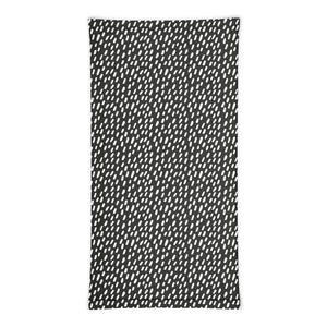 Infinity Mask Face Covering in Black & White Brushstrokes