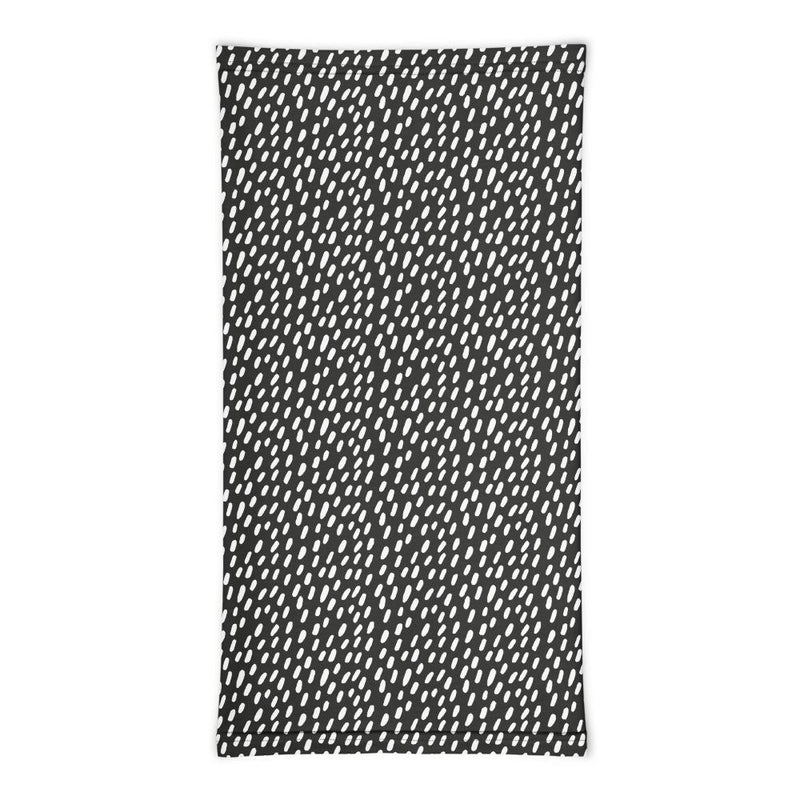 Infinity Mask Face Covering in Black & White Brushstrokes
