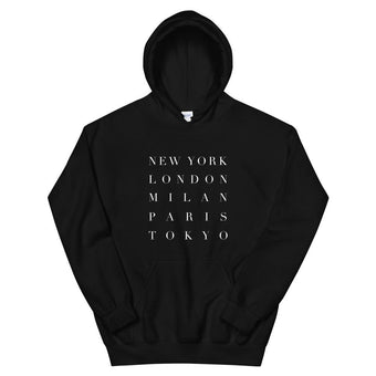 FASHION WEEK Unisex Hoodie in Black