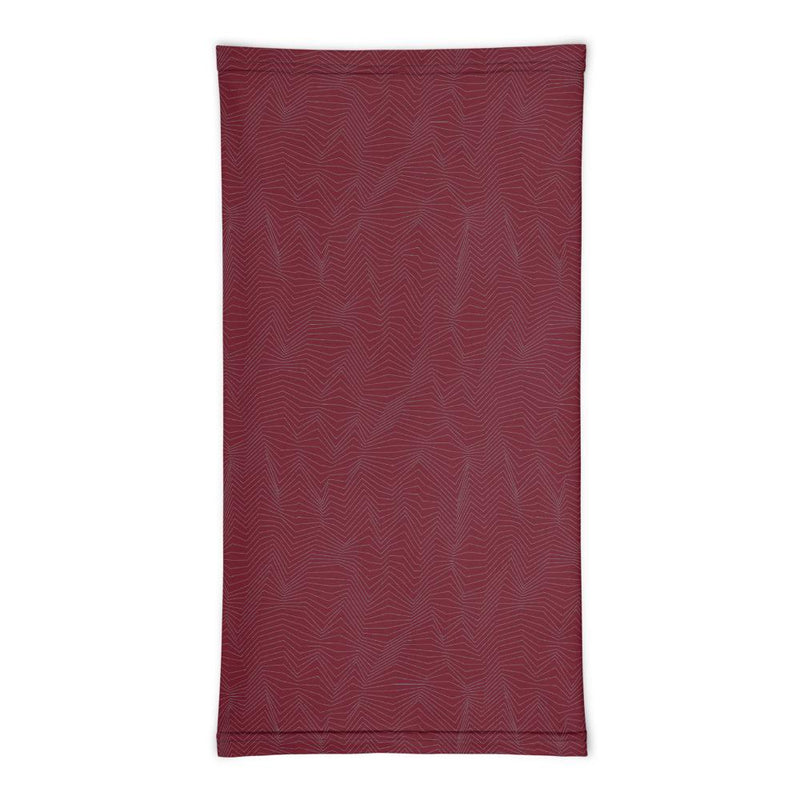 Infinity Mask Face Covering in Burgundy Geometric Design 