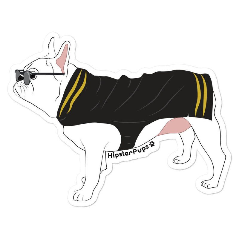 HipsterPups Frenchie Bulldog Sticker