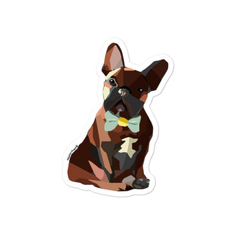 HipsterPups Frenchie Mosaic Sticker