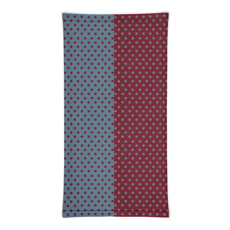 Infinity Mask Neck Warmer in Blue & Burgundy Dots