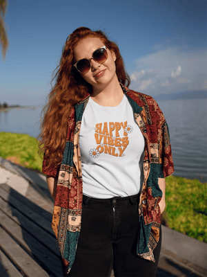 HAPPY VIBES ONLY Graphic Tee