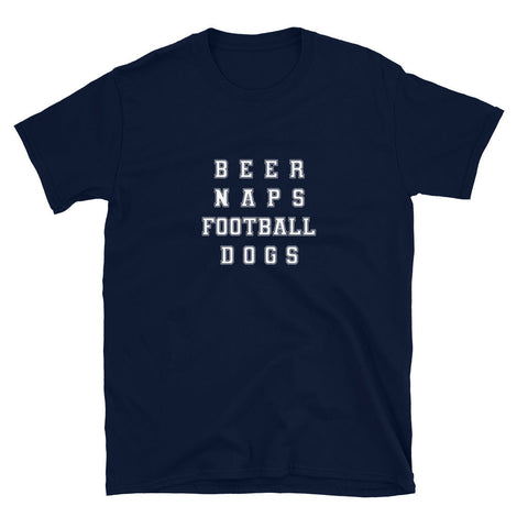 BEER NAPS FOOTBALL DOGS Tee