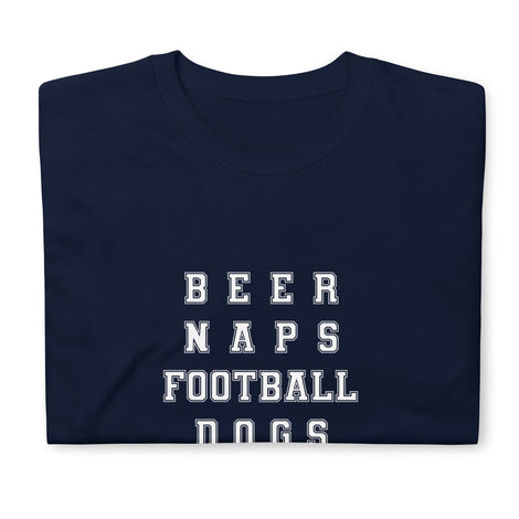 BEER NAPS FOOTBALL DOGS Tee