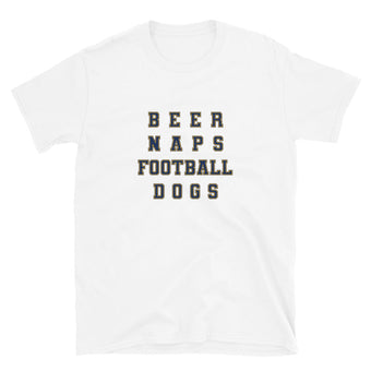 BEER NAPS FOOTBALL DOGS Tee