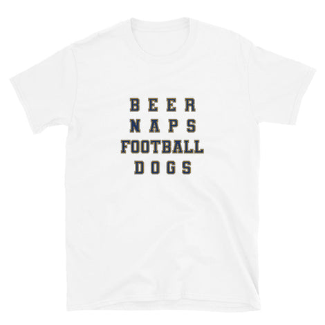 BEER NAPS FOOTBALL DOGS Tee