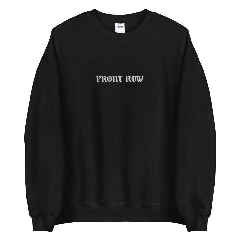 FRONT ROW Embroidered Sweatshirt in Black