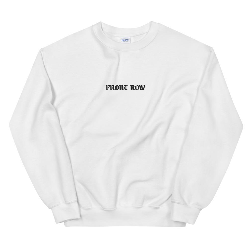 FRONT ROW Embroidered Sweatshirt in White