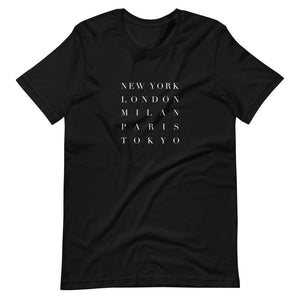 Fashion Week Unisex T-Shirt in Black