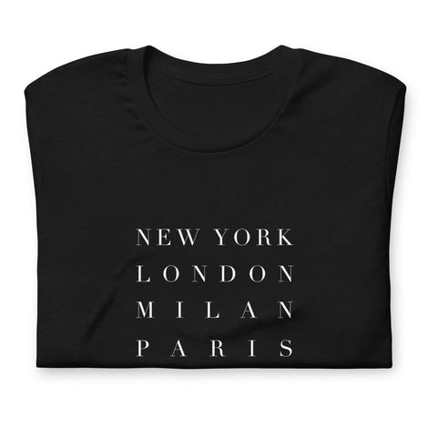 Fashion Week Unisex T-Shirt in Black
